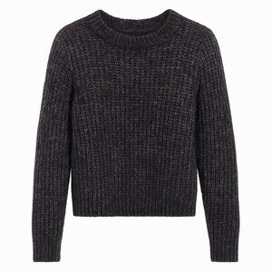 Leith Marled Lavender Charcoal Chunky Knit Crewneck Sweater Size S Nordstrom